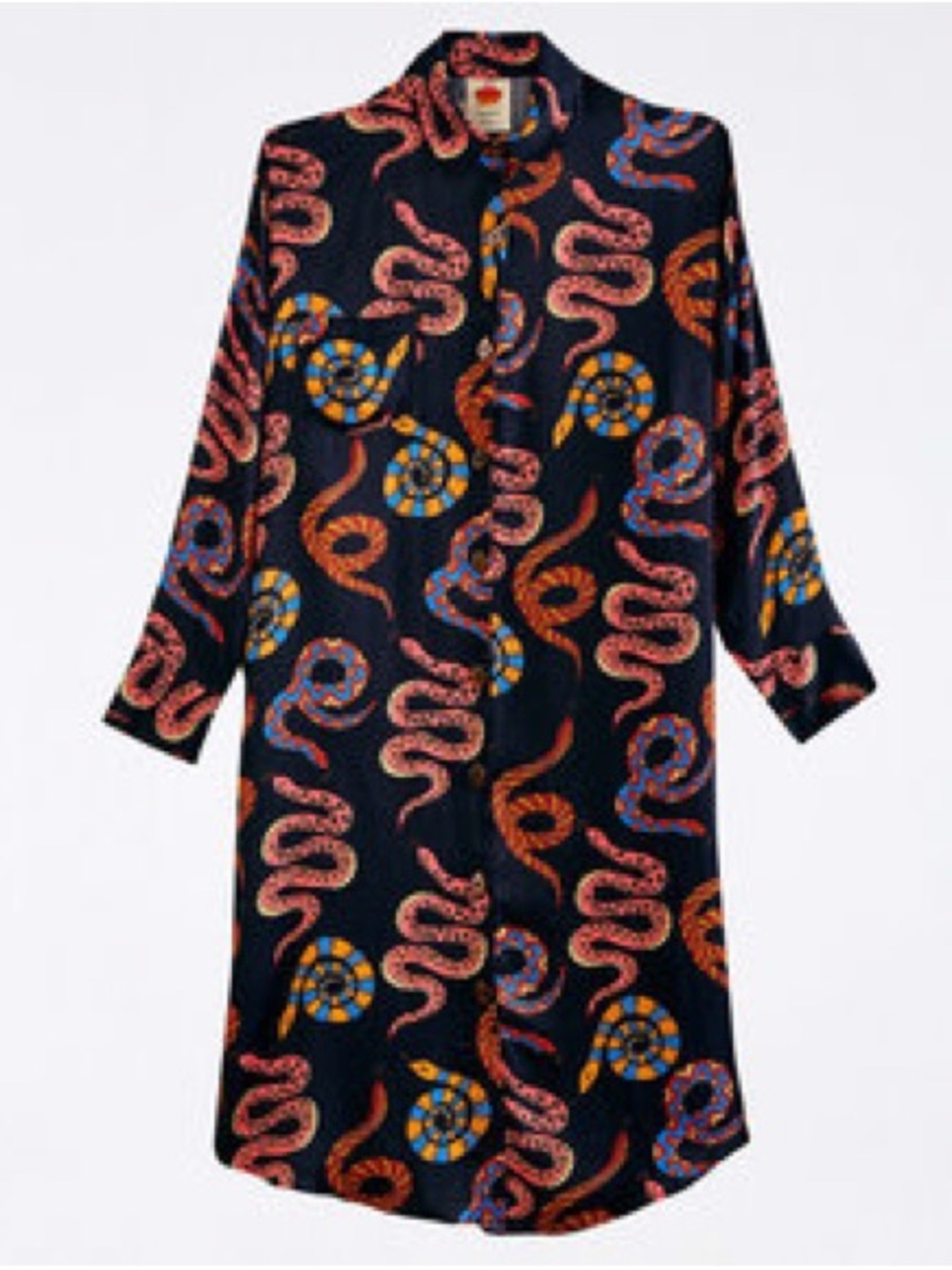 NWT FARM Rio Black Snake Maxi Shirt - Medium - Picture 2 of 7
